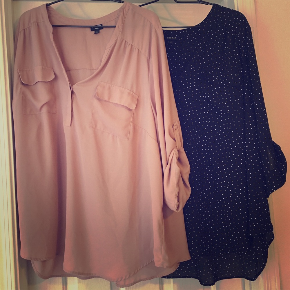 Torrid Harper georgette blouses size 4